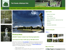 Tablet Screenshot of friendsofbishopspark.com